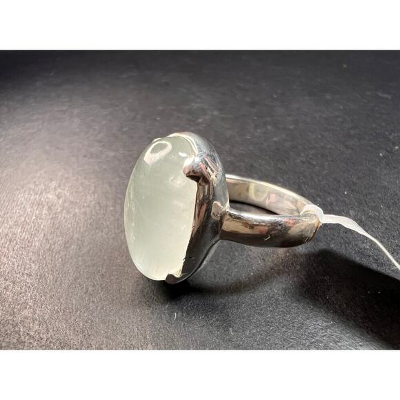 NEW Chatoyant aquamarine sterling silver ring size 8 - Picture 6 of 15